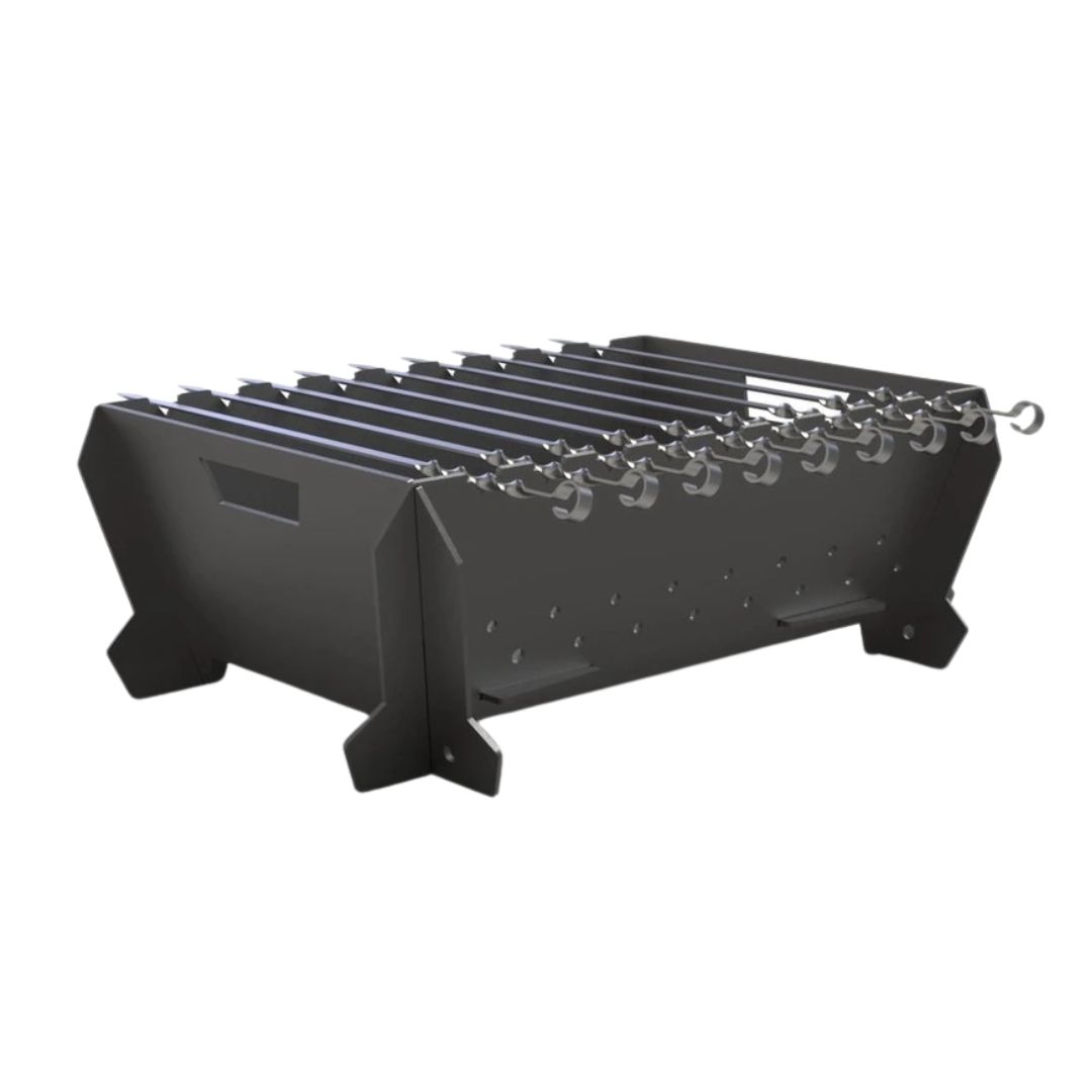 Мангал-гриль Carino Flat Pack разборной с грилем 550х400х200 мм, металл 3 мм без покрытия