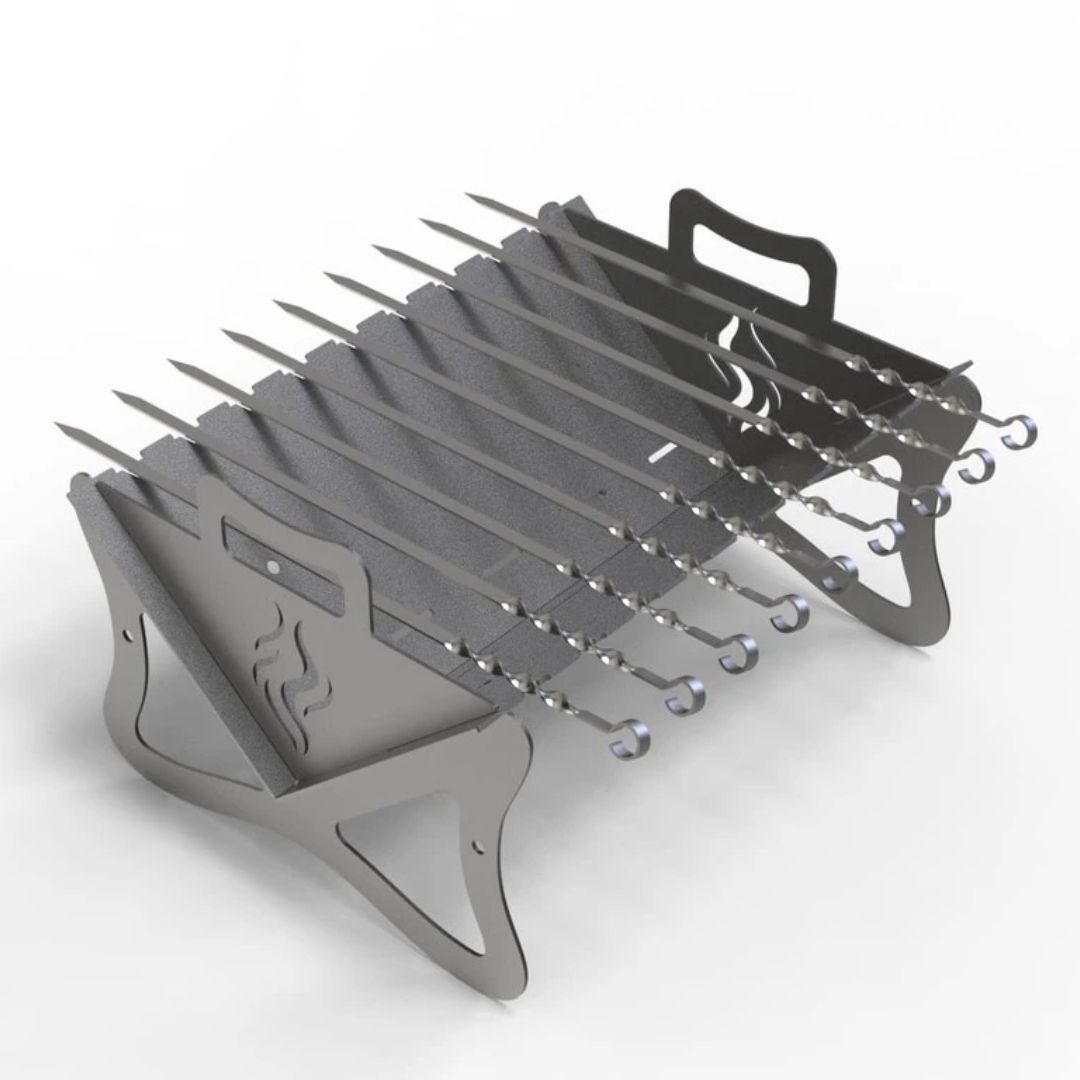 Мангал-гриль Carino Flat Pack V2 разборной с грилем 500х390х300 мм, металл 3 мм без покрытия