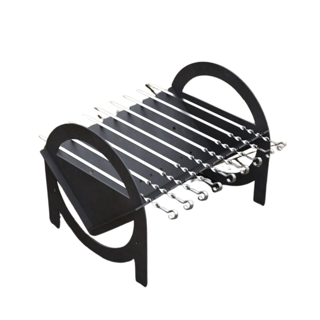 Мангал-гриль Carino Flat Pack V3 разборной с грилем 500х370х370 мм, металл 3 мм без покрытия