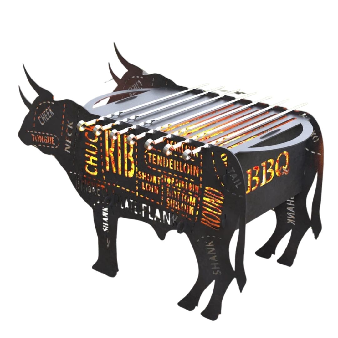 Мангал-гриль Carino разборной 662х362х366 мм, металл 3 мм без покрытия