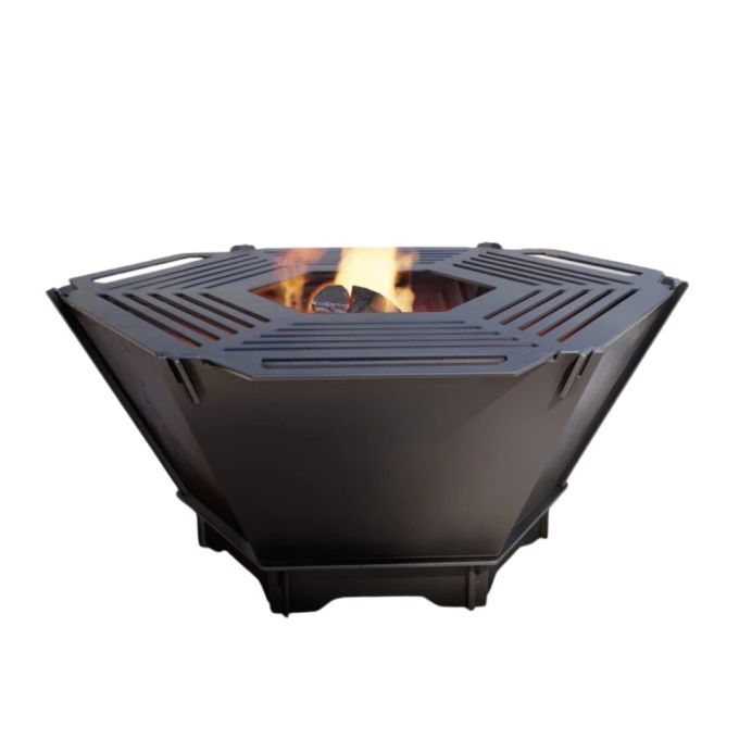 Чаша для вогнища Carino шестигранна розбірна V1 з решіткою гриль 760х707х333 мм, метал 3 мм без покриття