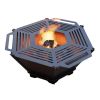 Чаша для очага Carino шестигранная разборная V1 с решеткой гриль 760х707х333 мм, металл 3 мм без покрытия