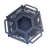Чаша для костра Carino шестигранная разборная V5 с решеткой гриль 760х707х333 мм, металл 3 мм без покрытия