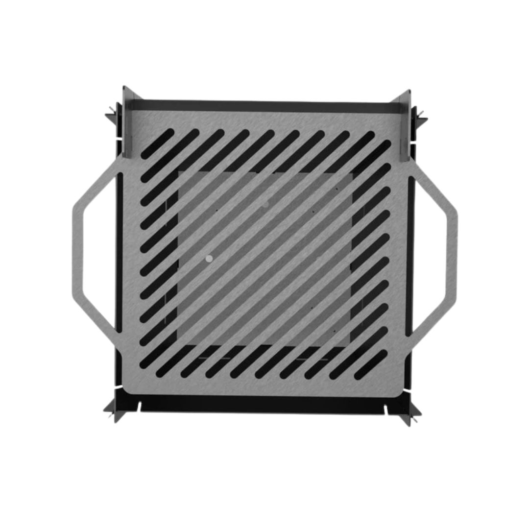 Мангал-гриль Carino квадратный V2 600 мм разборной 615х615х708 мм, металл 3 мм без покрытия