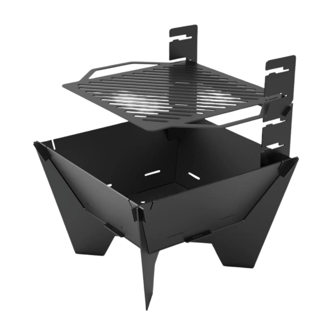 Мангал-гриль Carino квадратный V2 600 мм разборной 615х615х708 мм, металл 3 мм без покрытия
