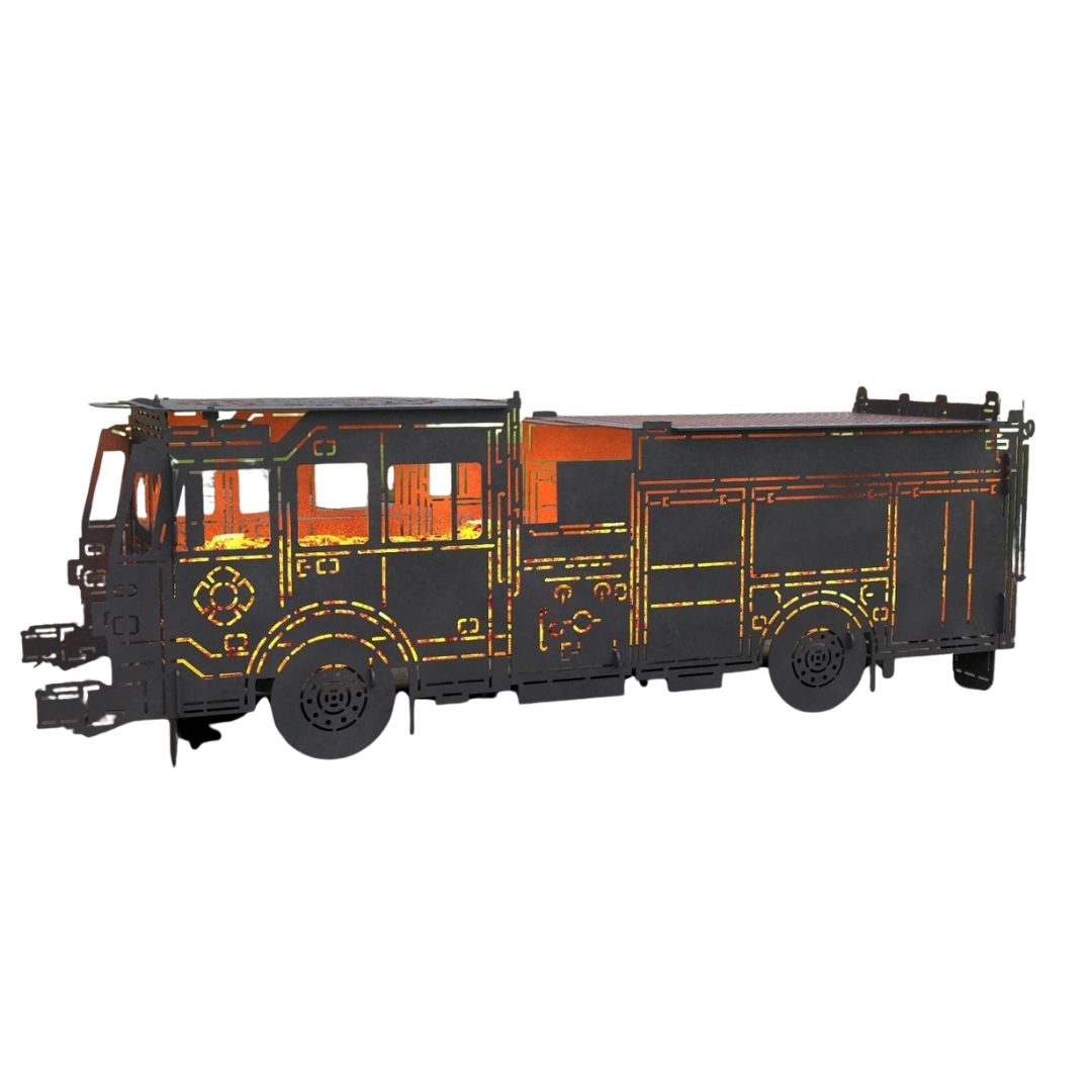 Мангал-гриль Carino Пожарная машина разборной с грилем 1373х473х448 мм, металл 3 мм без покрытия