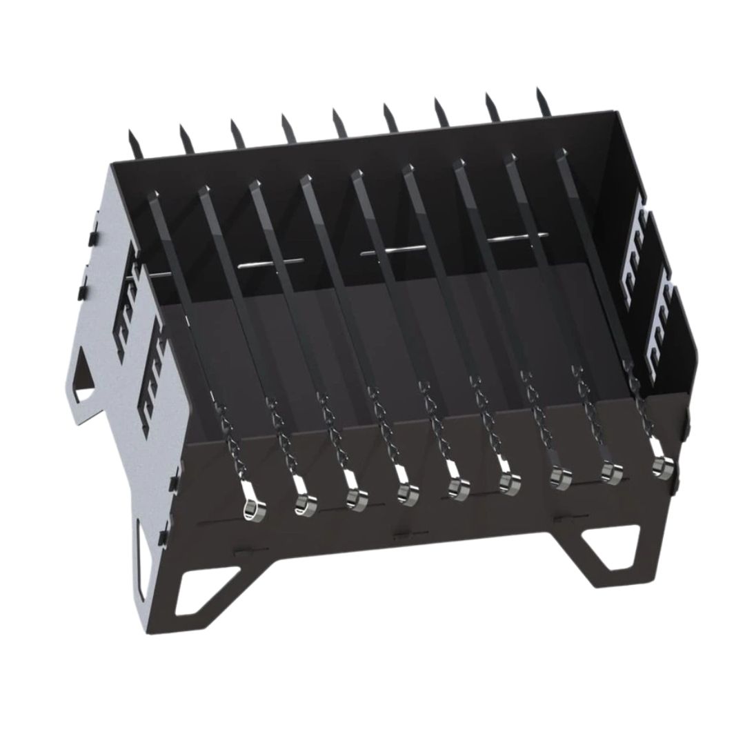 Мангал-гриль Carino Level разборной с грилем 500х330х324 мм, металл 3 мм без покрытия