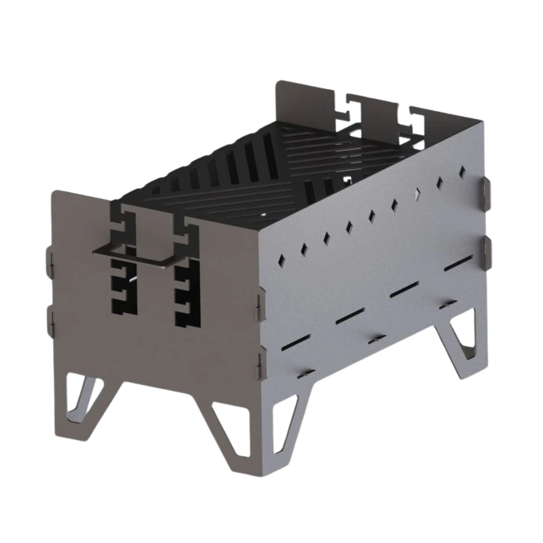 Мангал-гриль Carino Level разборной с грилем 500х330х324 мм, металл 3 мм без покрытия