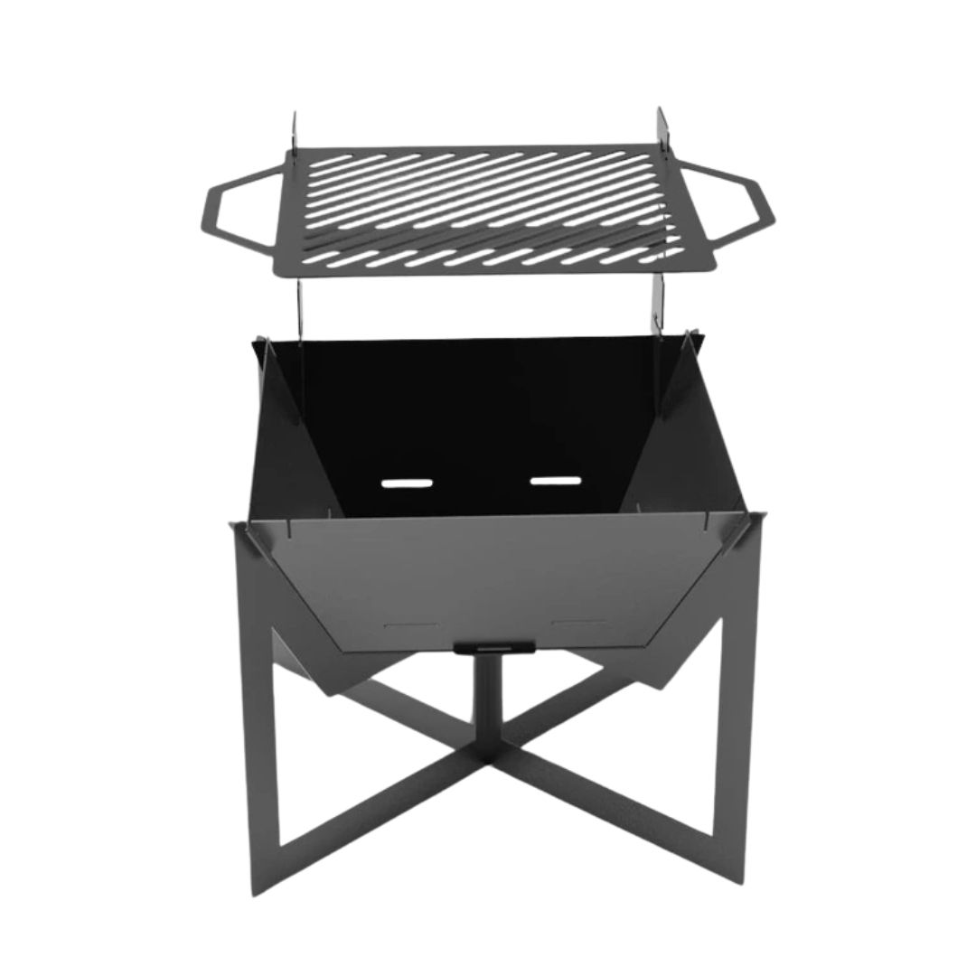 Мангал-гриль Carino квадратный V4 600 мм разборной 615х615х807 мм, металл 3 мм без покрытия