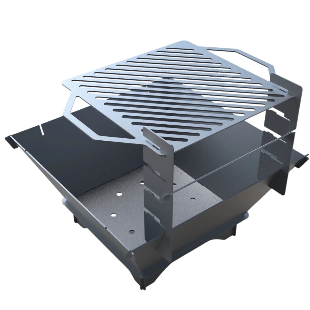 Мангал-гриль Carino квадратный 700 мм разборной 737х737х682 мм, металл 3 мм без покрытия