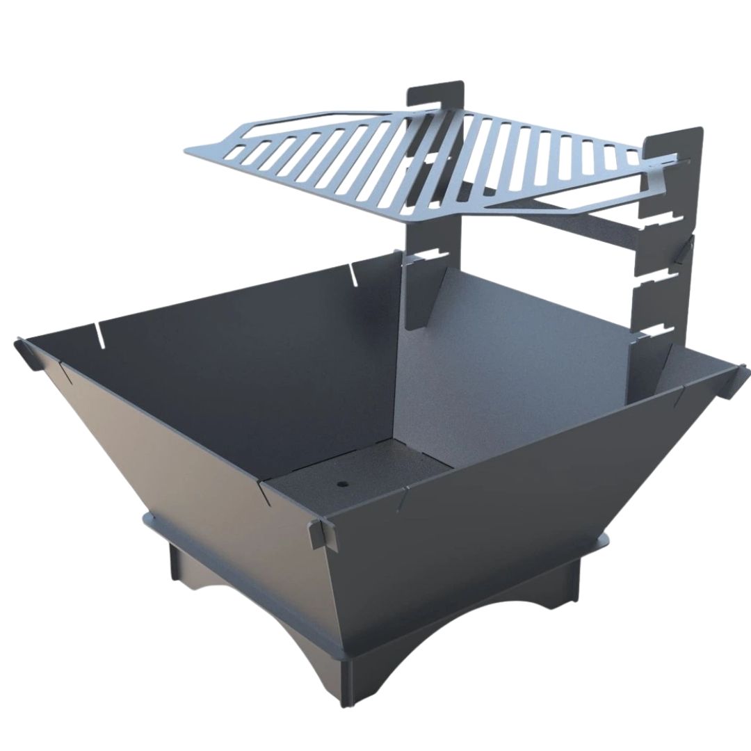 Мангал-гриль Carino квадратный 700 мм разборной 737х737х682 мм, металл 3 мм без покрытия