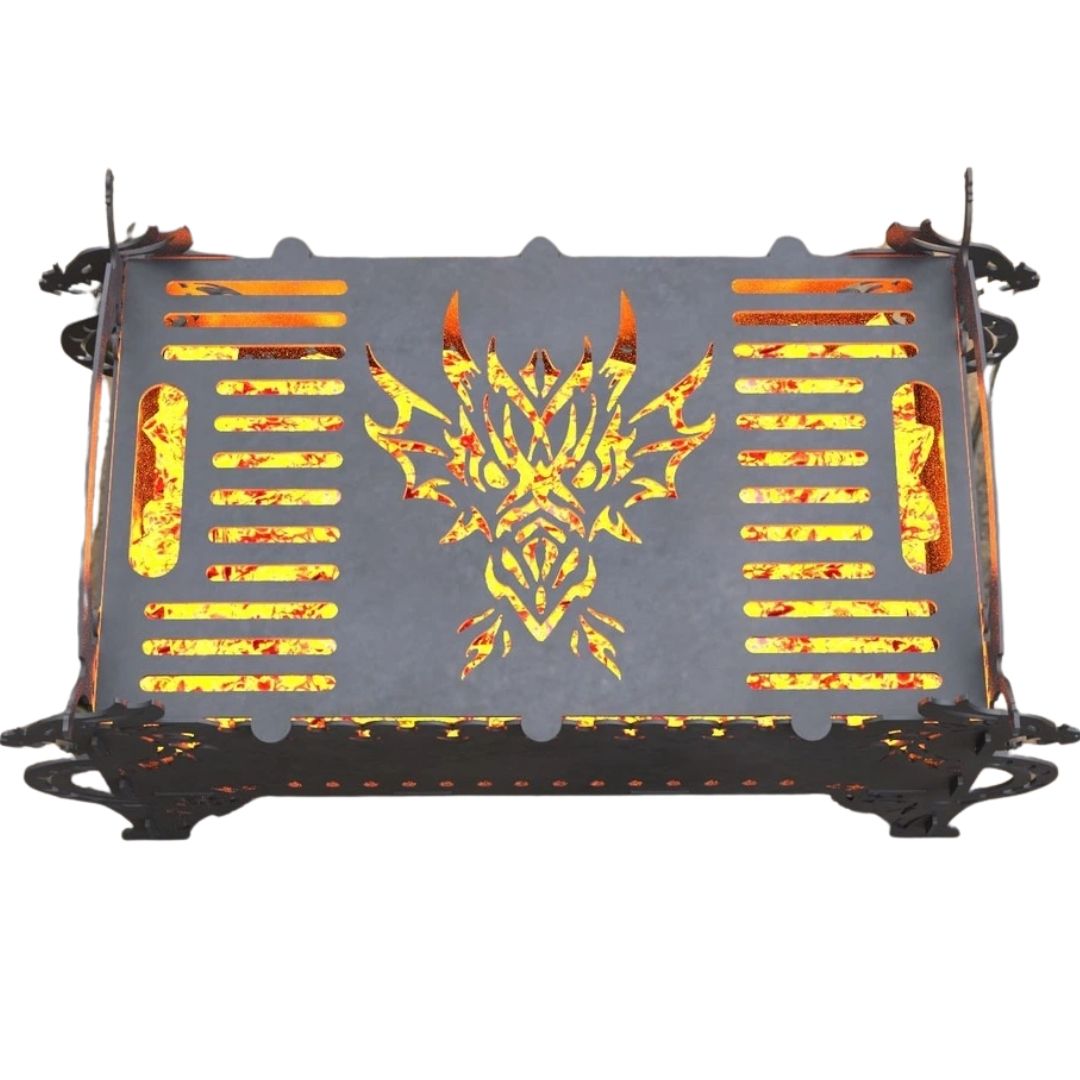 Мангал-гриль Carino Дракон разборной 720х317х347 мм, металл 3 мм без покрытия