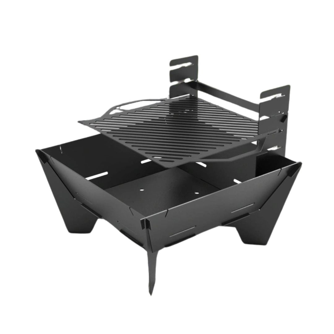 Мангал-гриль Carino квадратный V2 800 мм разборной 813х813х702 мм, металл 3 мм без покрытия