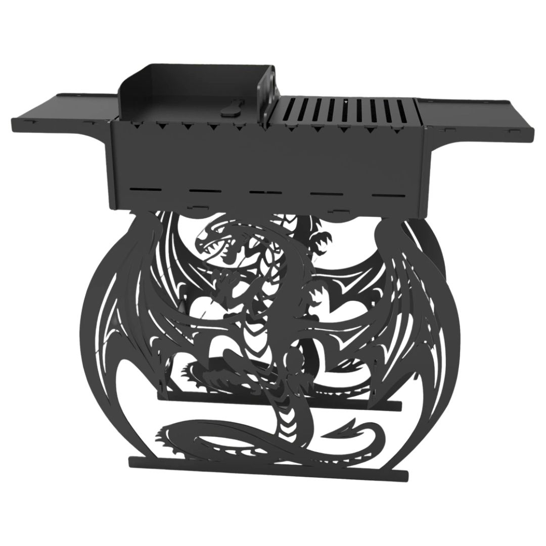 Мангал-гриль Carino Дракон высокий разборный 1014х333х964 мм, металл 3 мм без покрытия