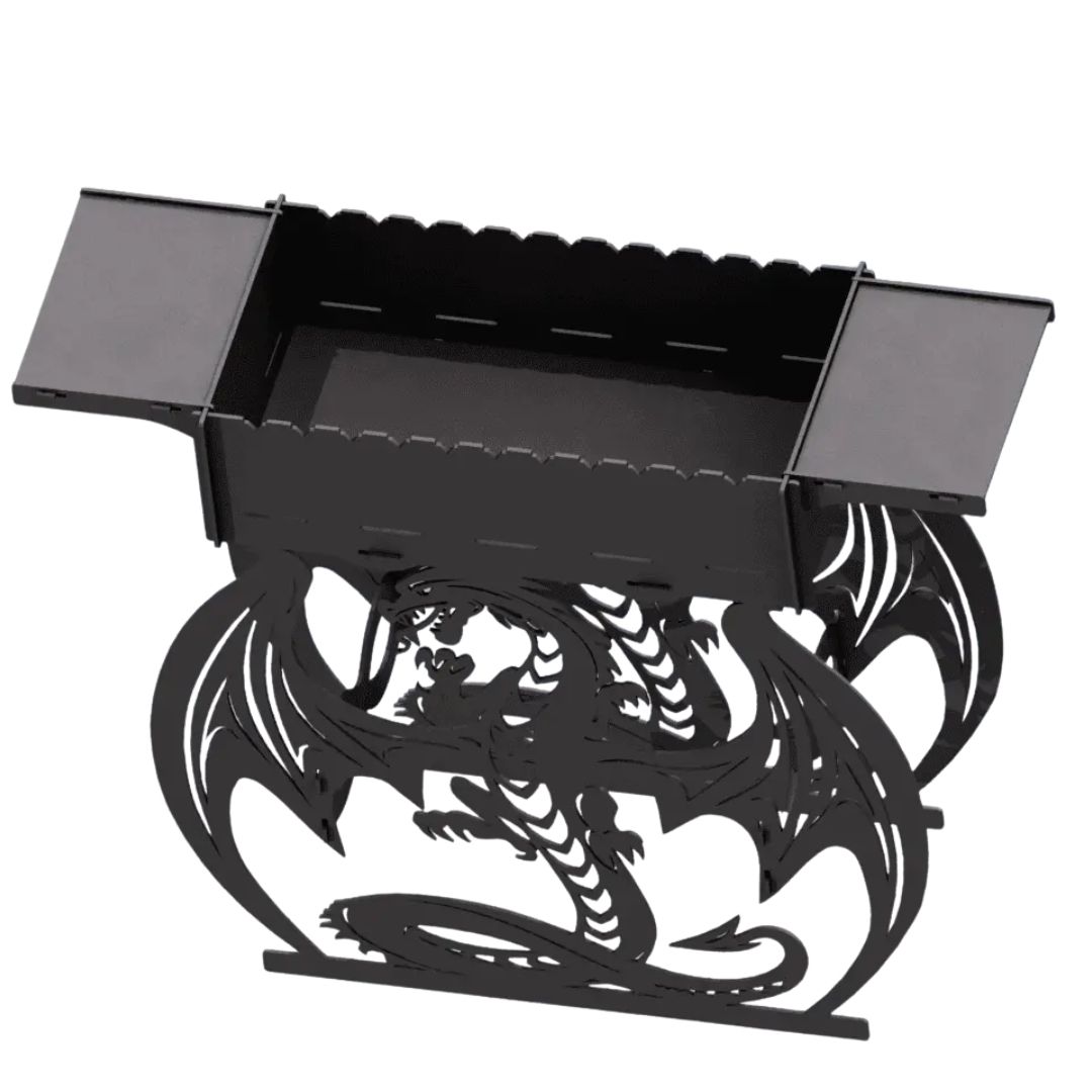 Мангал-гриль Carino Дракон высокий разборный 1014х333х964 мм, металл 3 мм без покрытия