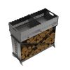 Мангал-гриль Carino Brazier X V2 Веток разборной с грилем 760х370х820 мм, металл 3 мм без покрытия