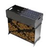 Мангал-гриль Carino Brazier X V2 Веток разборной с грилем 760х370х820 мм, металл 3 мм без покрытия