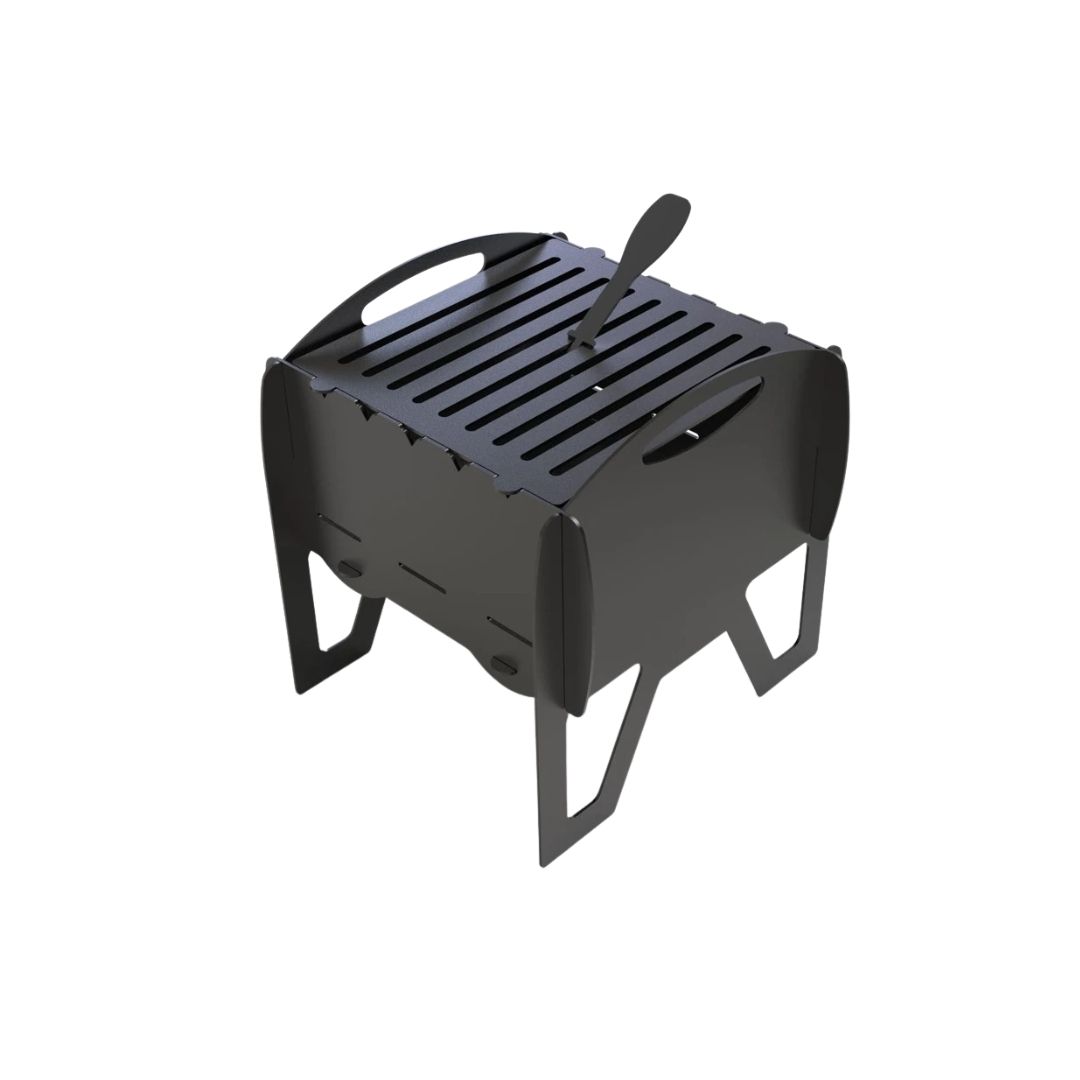 Мангал-гриль Carino Мираж разборной с грилем 363х363х366 мм, металл 3 мм без покрытия