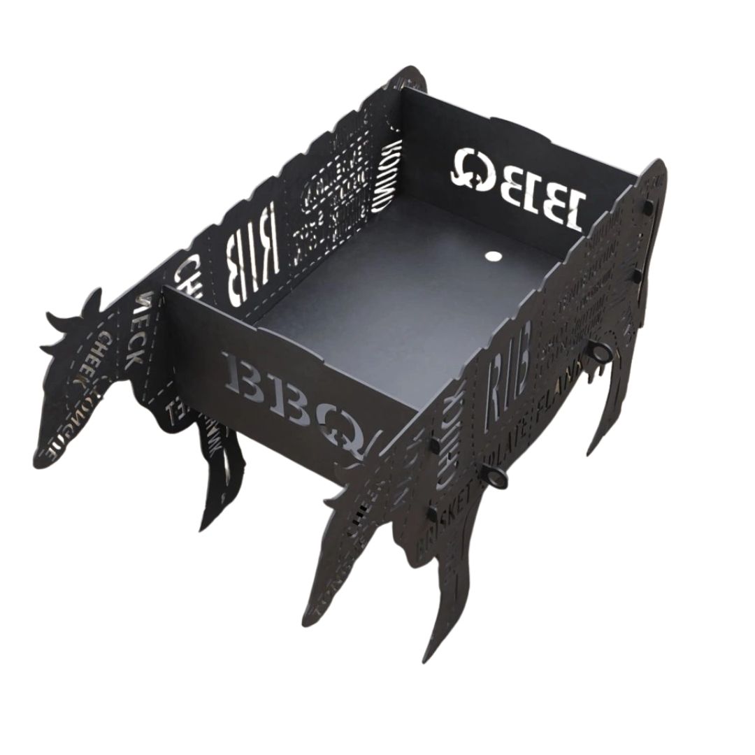 Мангал-гриль Carino Корова разборной 700х350х478 мм, металл 3 мм без покрытия