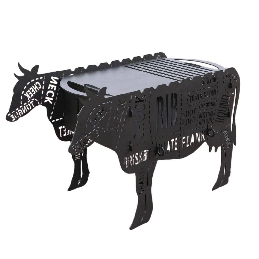 Мангал-гриль Carino Корова разборной 700х350х478 мм, металл 3 мм без покрытия