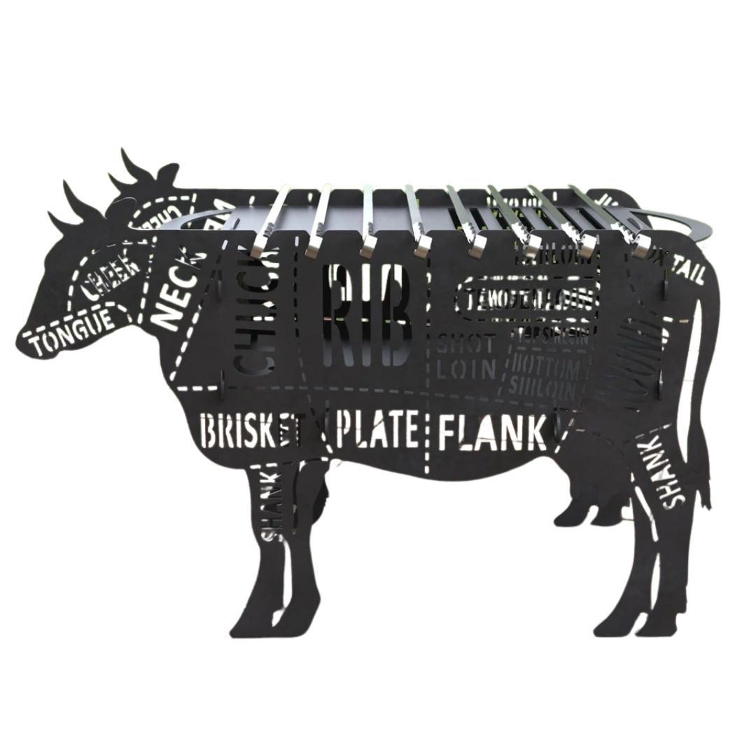 Мангал-гриль Carino Корова разборной 700х350х478 мм, металл 3 мм без покрытия