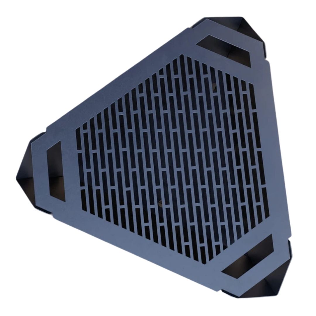 Чаша для костра Carino с грилем треугольная 1000 мм разборная 1020х940х300 мм, металл 3 мм без покрытия