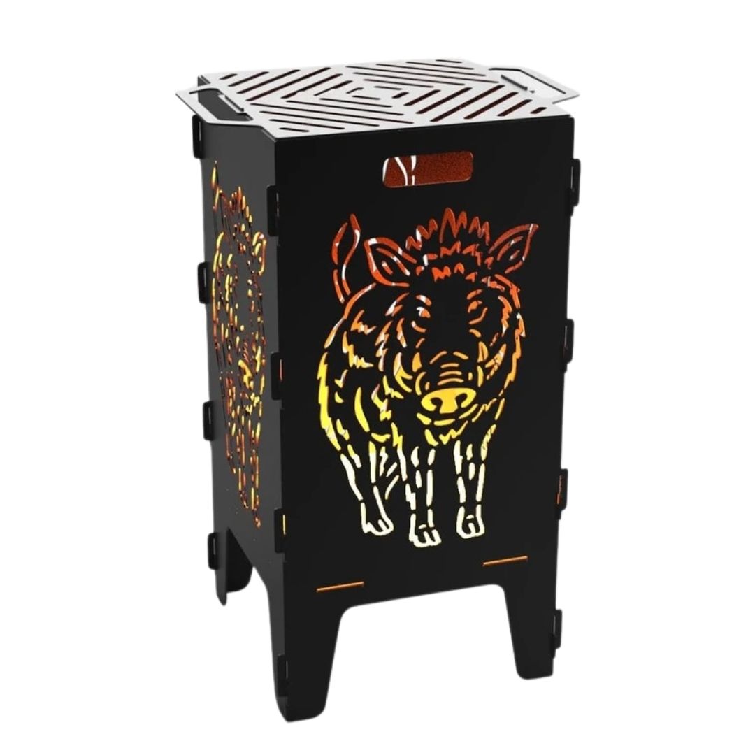 Мангал-барбекю Carino Кабан разборной с грилем 470х380х753 мм, металл 3 мм без покрытия