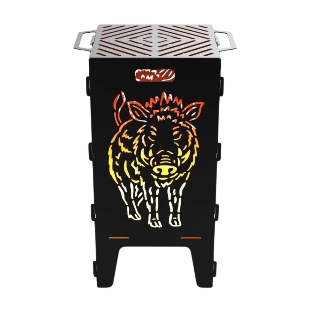 Мангал-барбекю Carino Кабан разборной с грилем 470х380х753 мм, металл 3 мм без покрытия