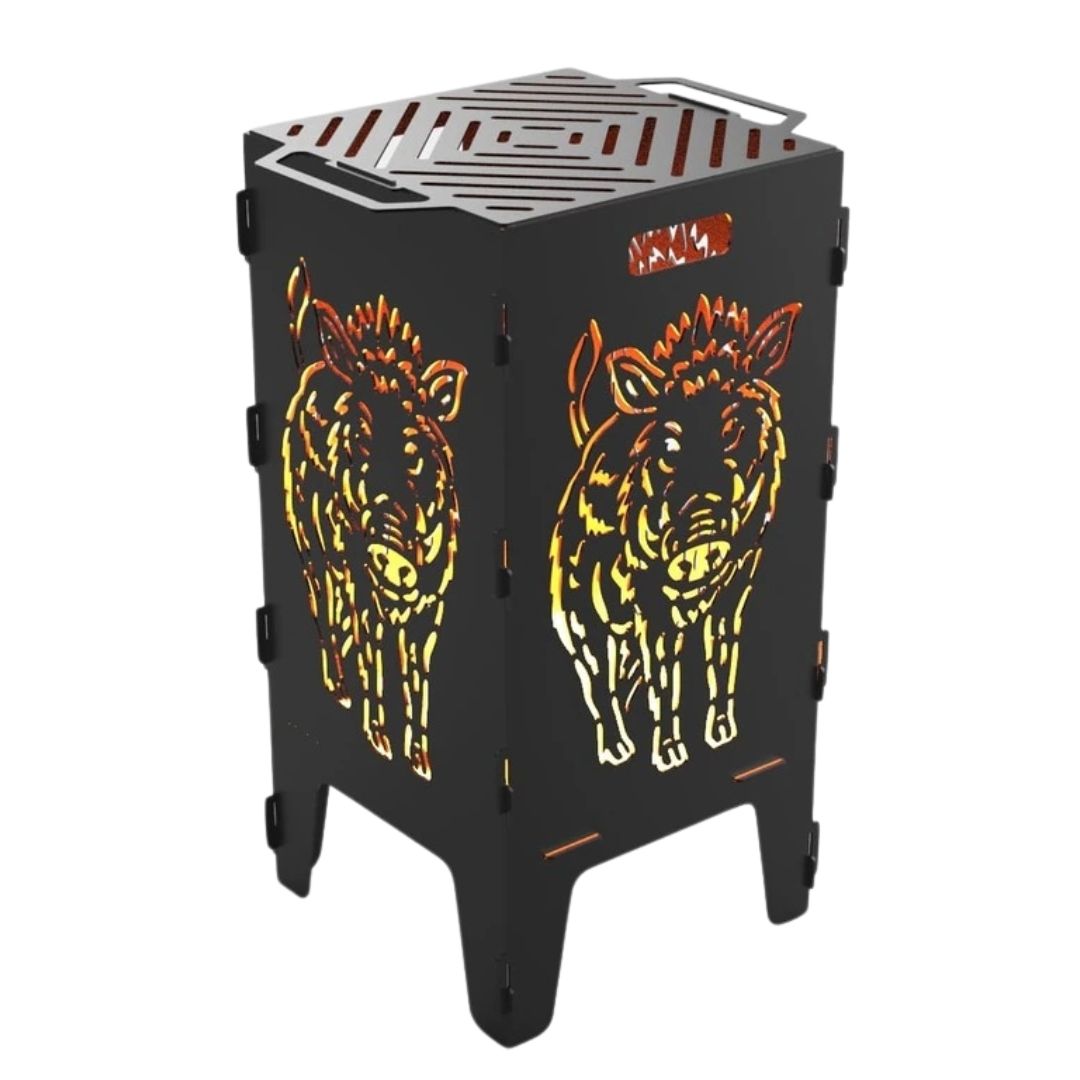 Мангал-барбекю Carino Кабан разборной с грилем 470х380х753 мм, металл 3 мм без покрытия