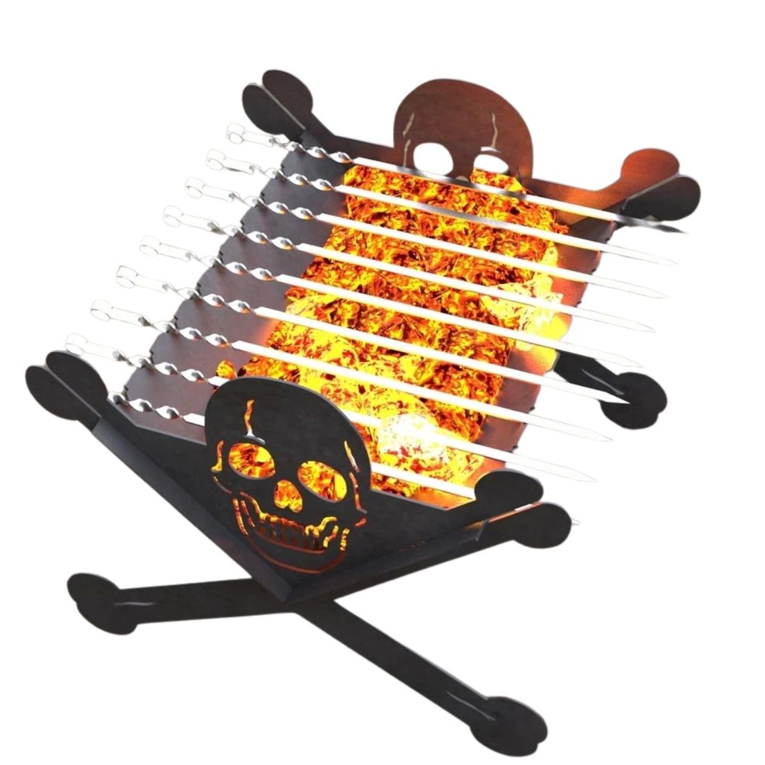 Мангал-гриль Carino Веселый Роджер разборной 500х486х406 мм, металл 3 мм без покрытия