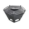 Чаша для костра Carino с грилем пятигранная с декором разборная 800х780х480 мм, металл 3 мм без покрытия