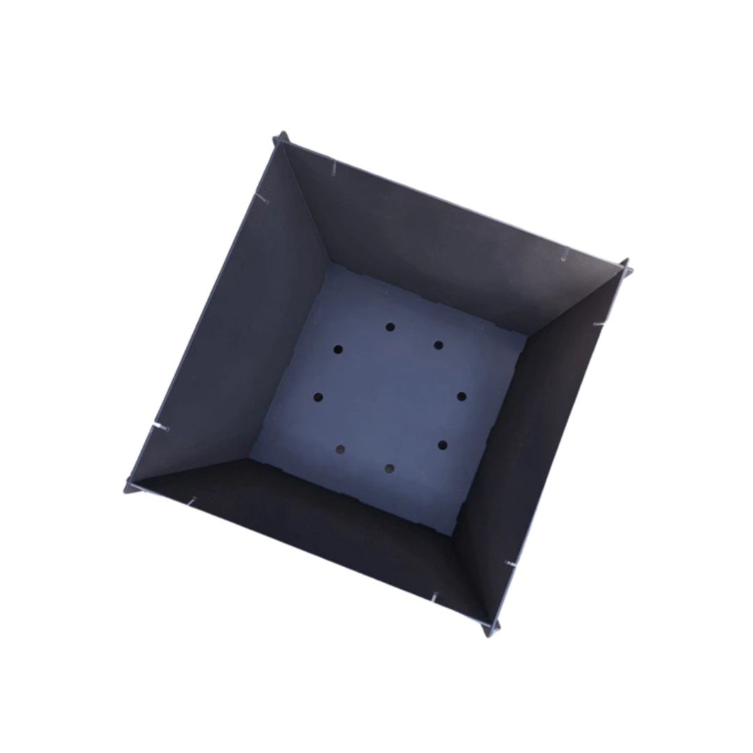 Чаша для очага Carino квадратная разборная V1 с решеткой гриль 800х750х680 мм, металл 3 мм без покрытия