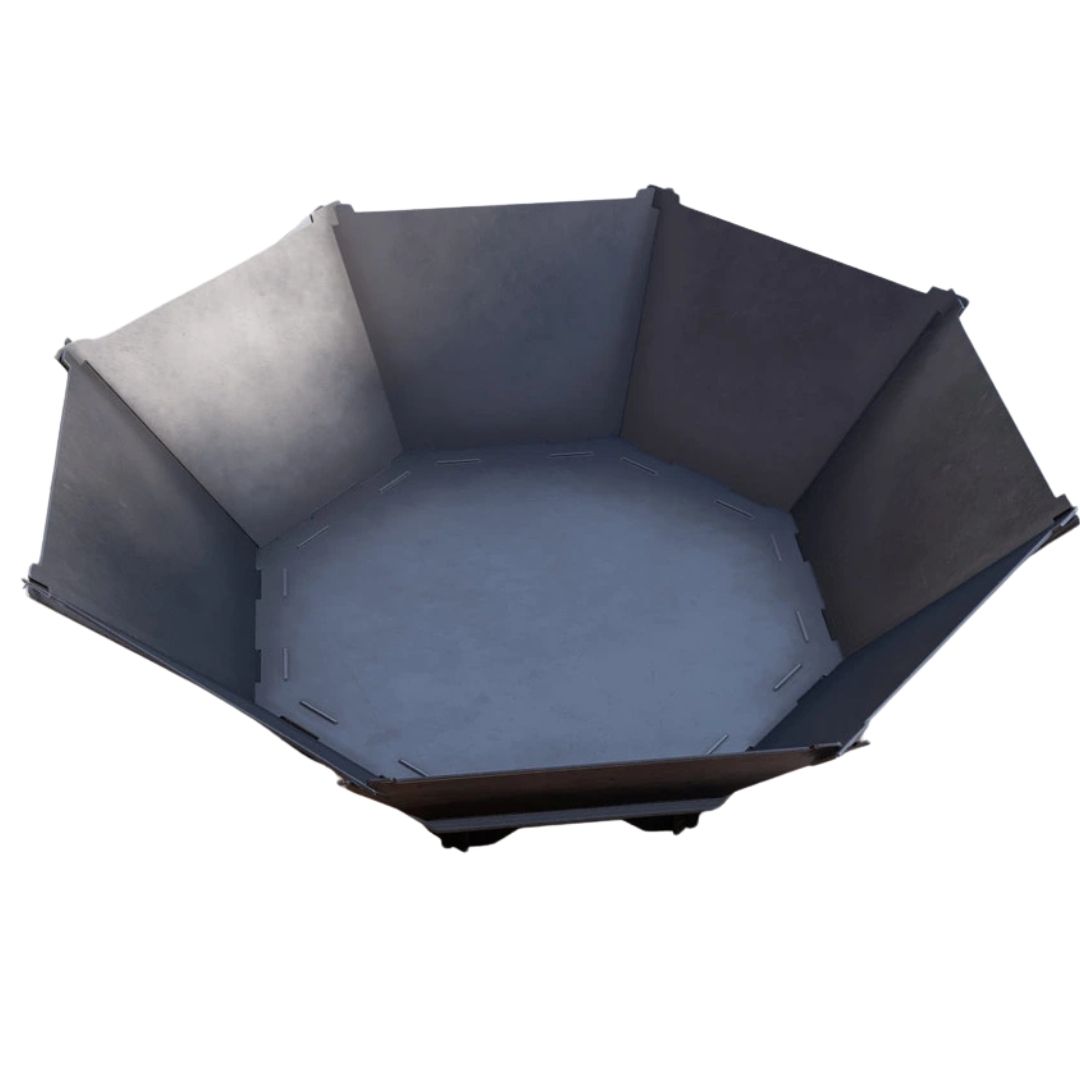 Чаша для костра Carino восьмигранная разборная V1 с решеткой гриль 1040х1040х300 мм, металл 3 мм без покрытия