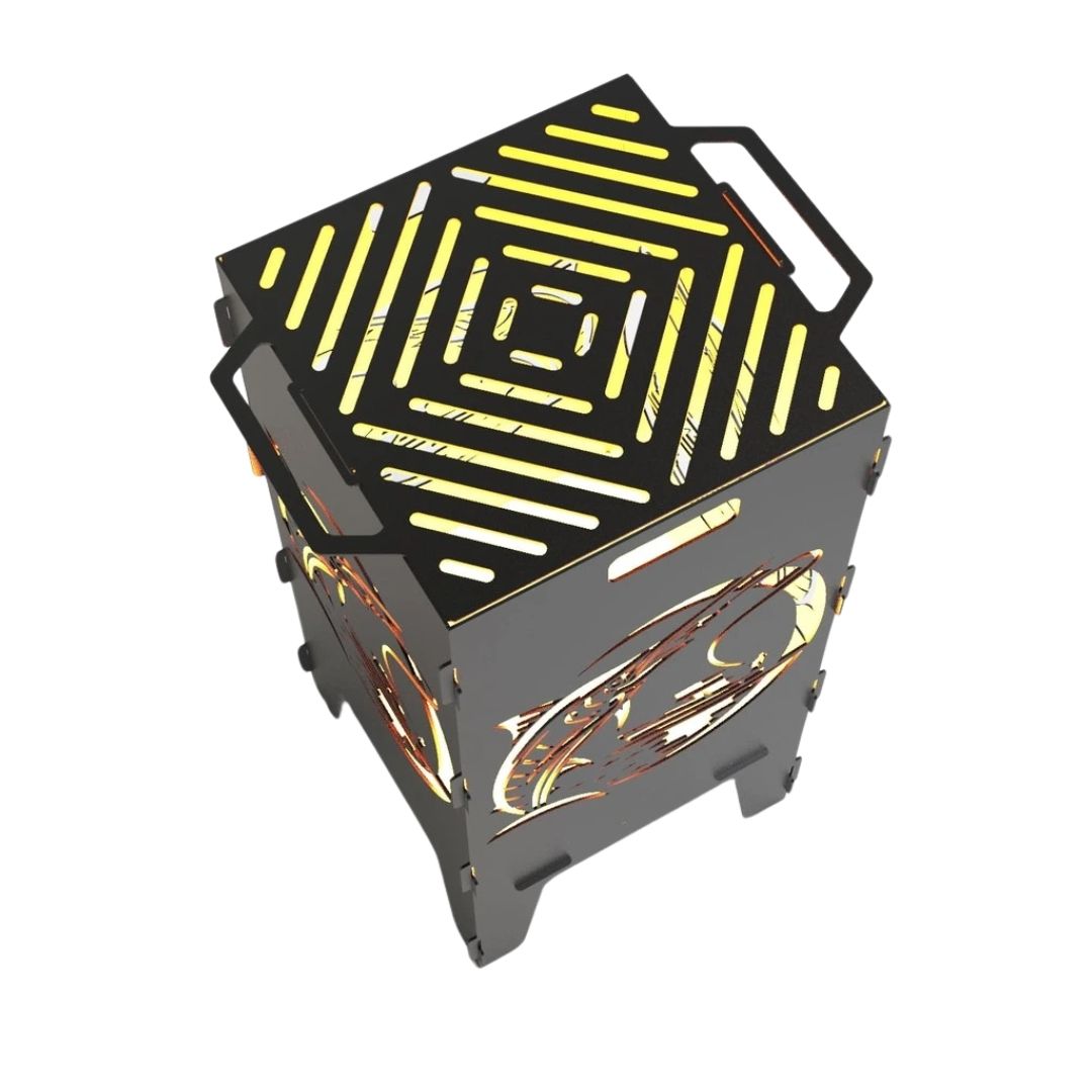 Мангал-барбекю Carino Рыбалка V2 разборной с грилем 470х380х753 мм, металл 3 мм без покрытия