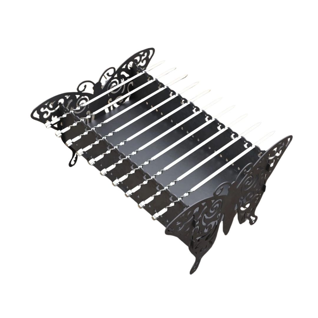 Мангал-гриль Carino Бабочка V2 разборной 600х510х333 мм, металл 3 мм без покрытия