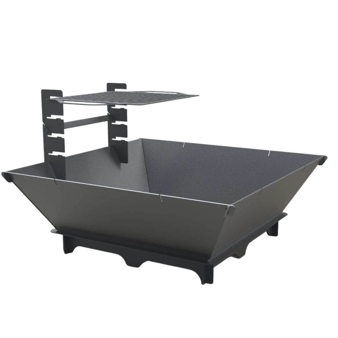 Мангал-гриль Carino квадратный 1000 мм разборной 1042х1042х682 мм, металл 3 мм без покрытия