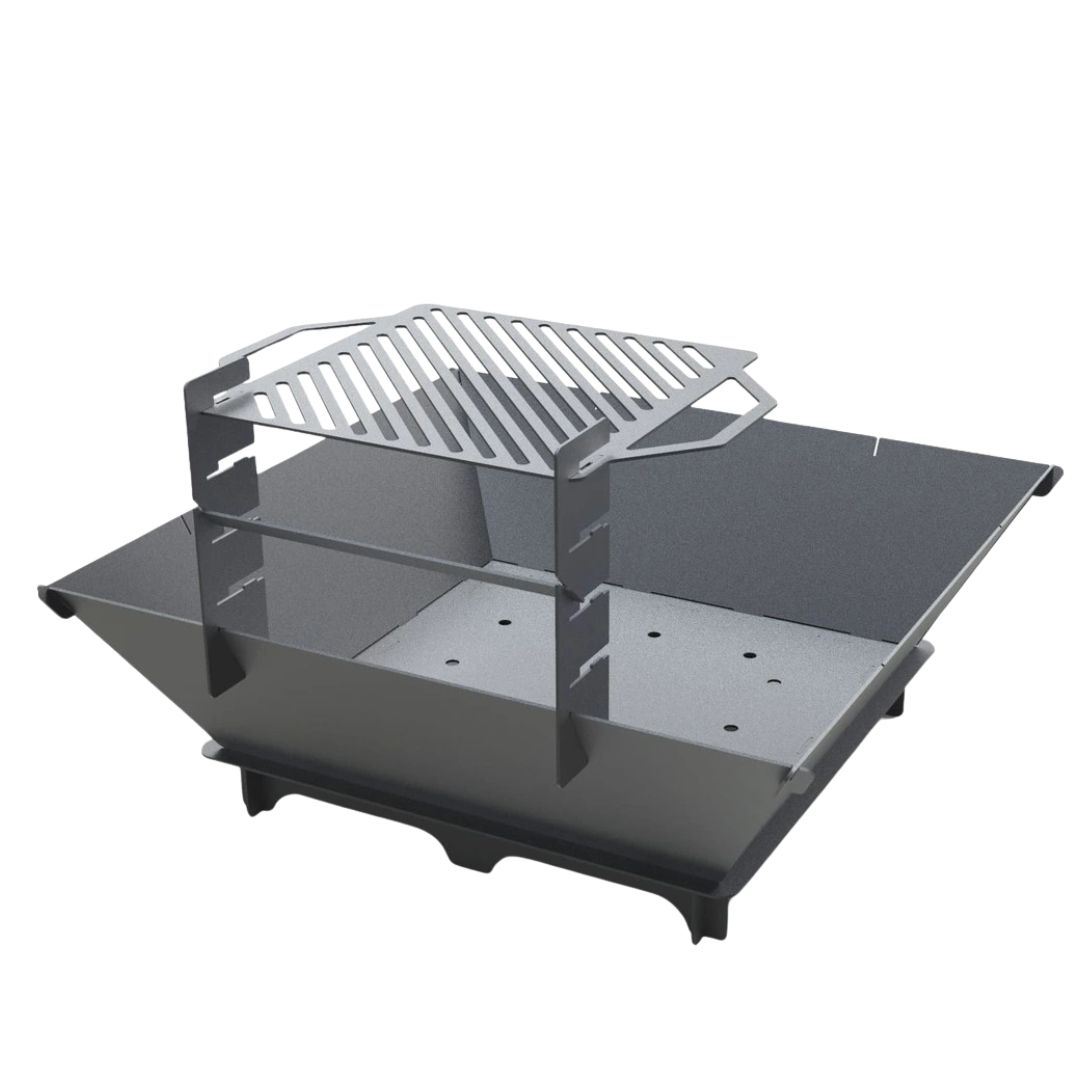 Мангал-гриль Carino квадратный 1000 мм разборной 1042х1042х682 мм, металл 3 мм без покрытия