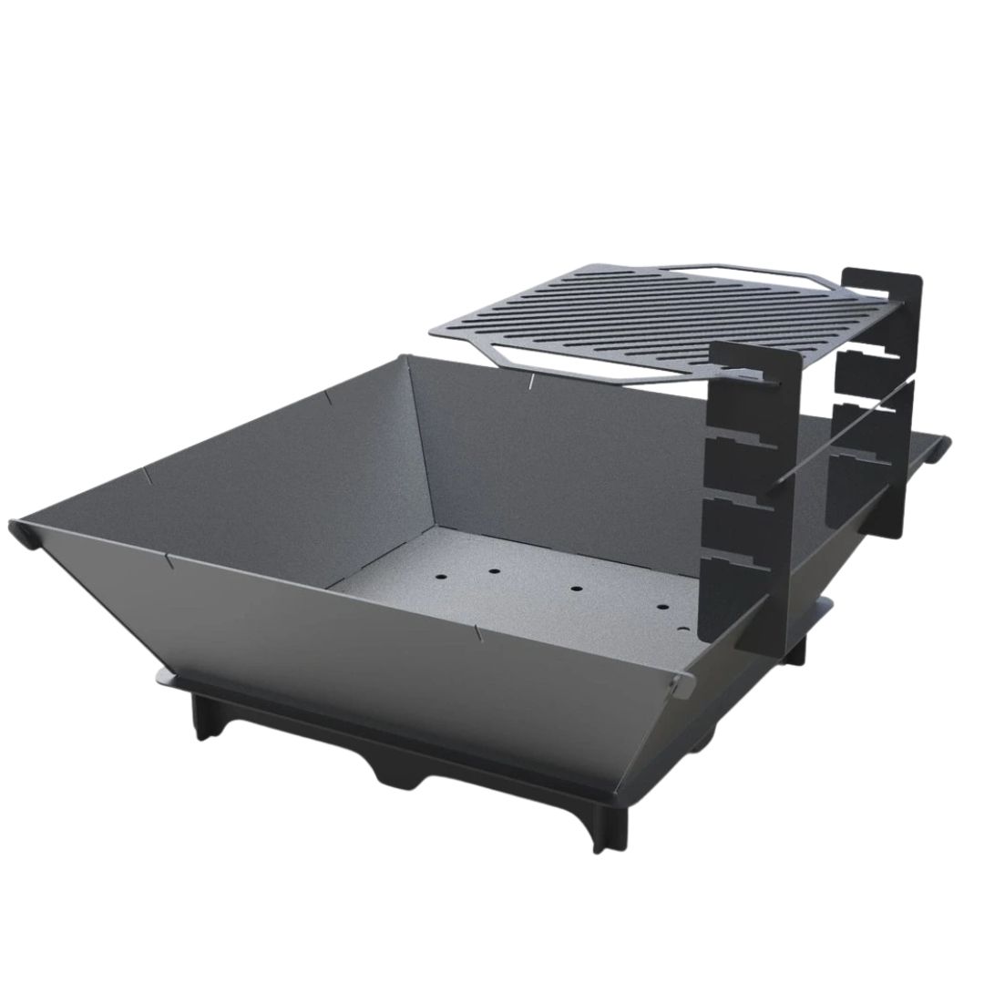 Мангал-гриль Carino квадратный 1000 мм разборной 1042х1042х682 мм, металл 3 мм без покрытия