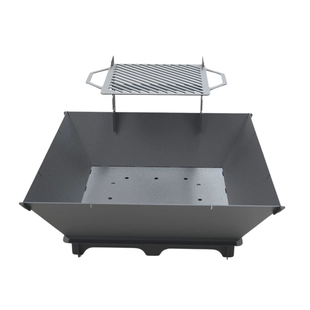 Мангал-гриль Carino квадратный 1000 мм разборной 1042х1042х682 мм, металл 3 мм без покрытия