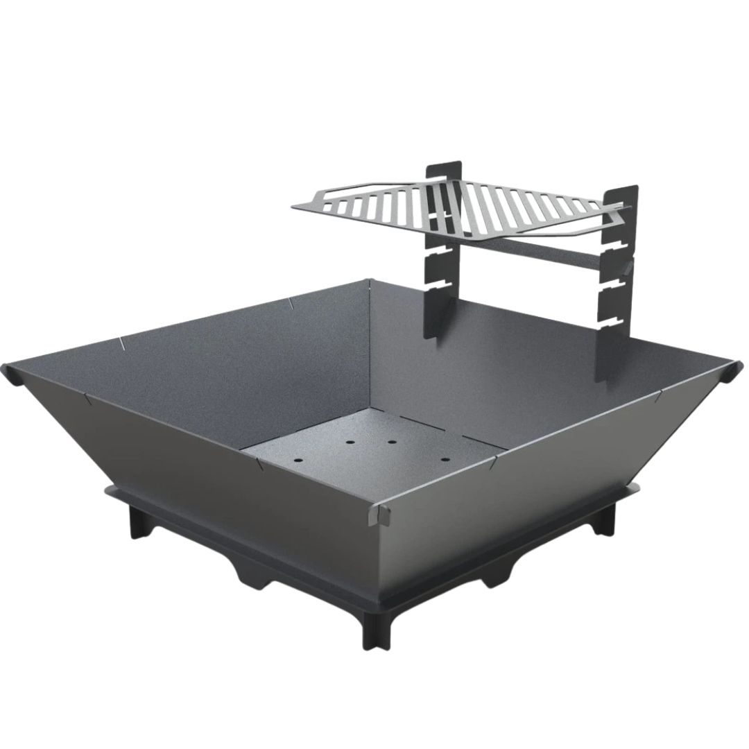 Мангал-гриль Carino квадратный 1000 мм разборной 1042х1042х682 мм, металл 3 мм без покрытия