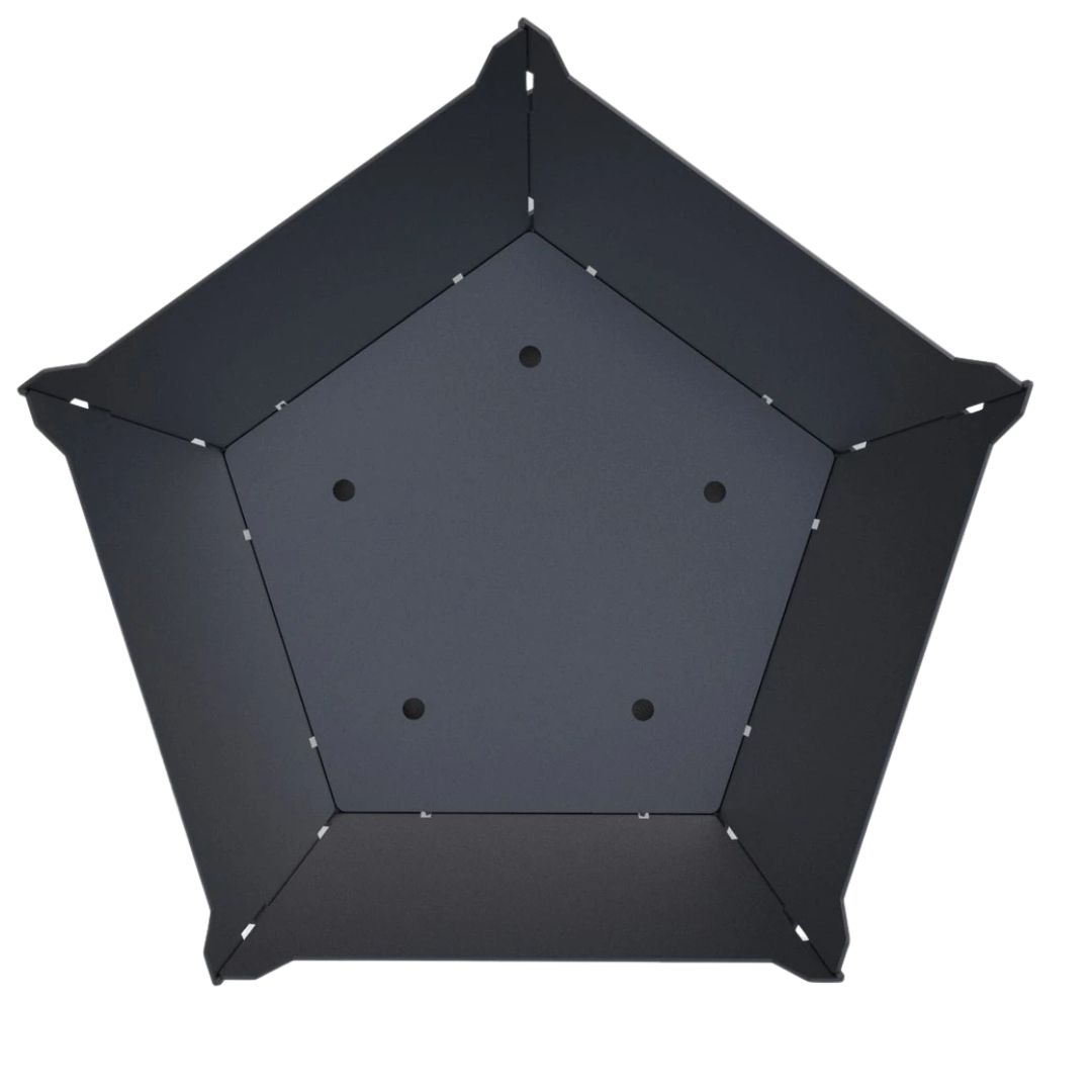 Чаша для костра Carino пятигранная разборная с грилем 800х780х480 мм, металл 3 мм без покрытия