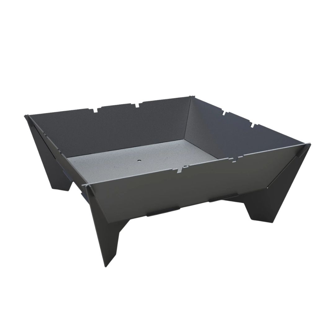 Мангал-гриль Carino большой квадратный разборной с грилем 1010х101010х400 мм, 3 мм без покрытия