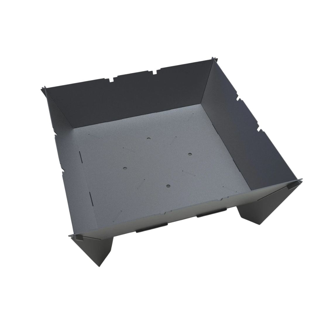 Мангал-гриль Carino большой квадратный разборной с грилем 1010х101010х400 мм, 3 мм без покрытия