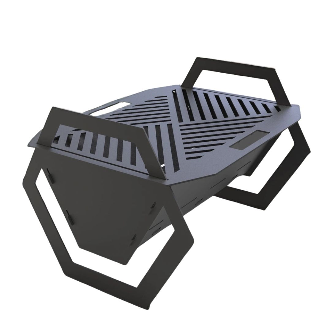 Мангал-гриль Carino Hex разборной с грилем 532х416х360 мм, металл 3 мм без покрытия