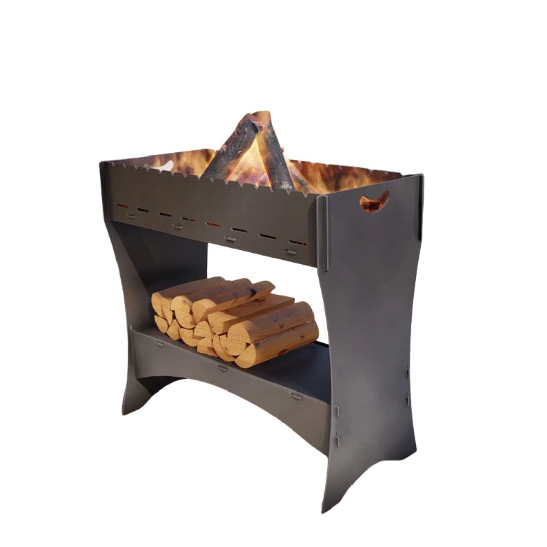 Мангал Carino для шашлыка разборной без гриля 965х456х889 мм, металл 3 мм без покрытия