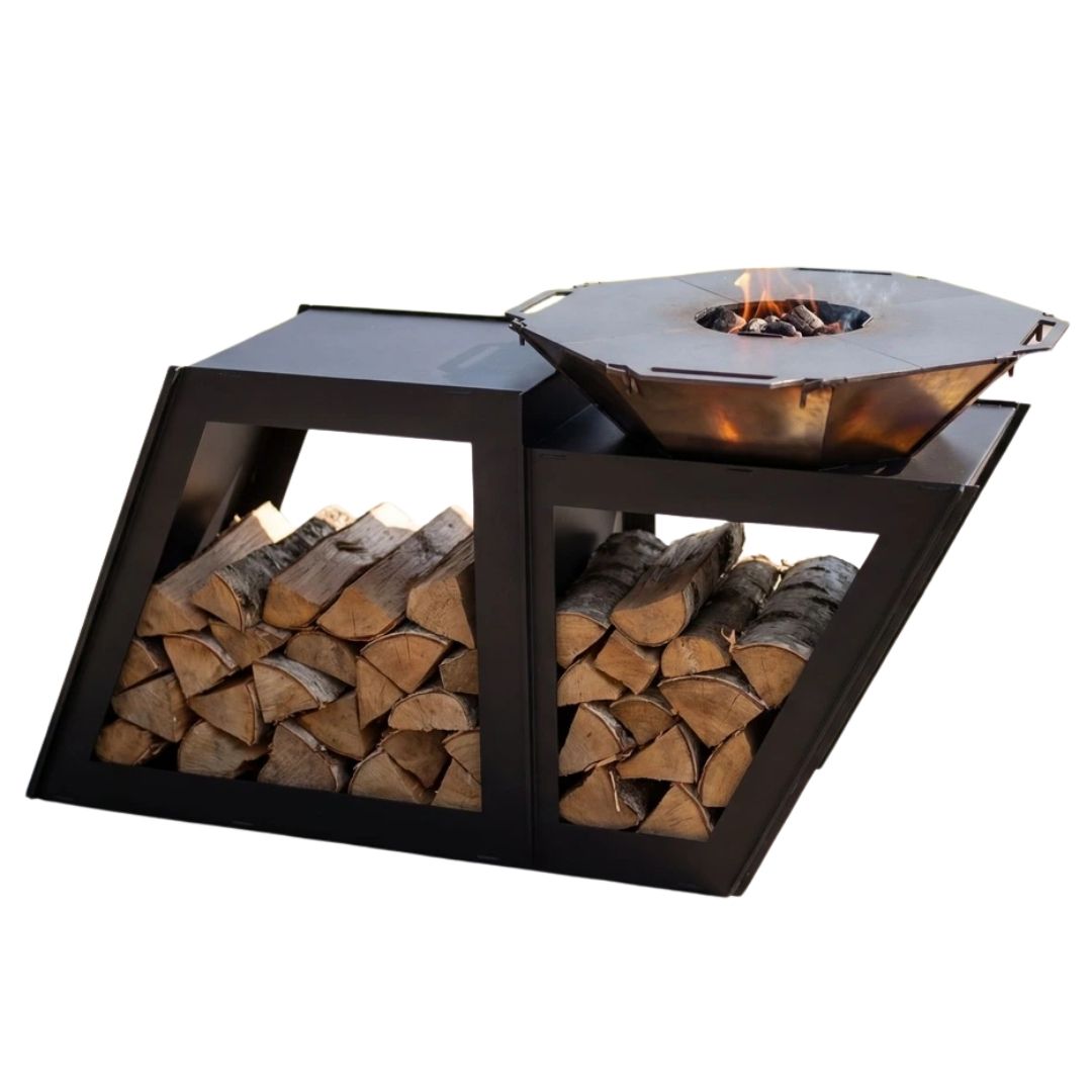 Мангал-гриль Carino Delux разборной с грилем 1980х960х1005 мм, металл 3 мм без покрытия