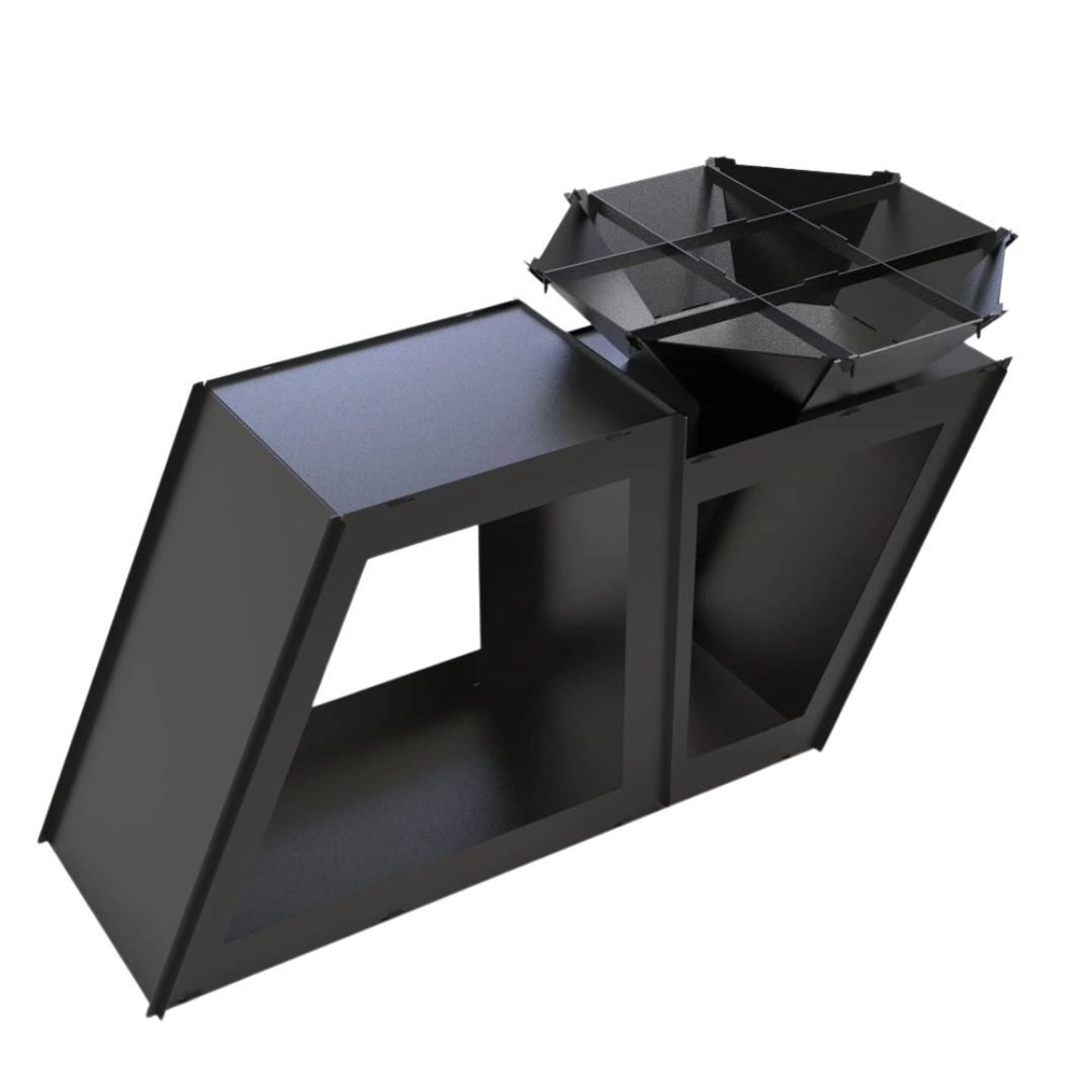 Мангал-гриль Carino Delux разборной с грилем 1980х960х1005 мм, металл 3 мм без покрытия