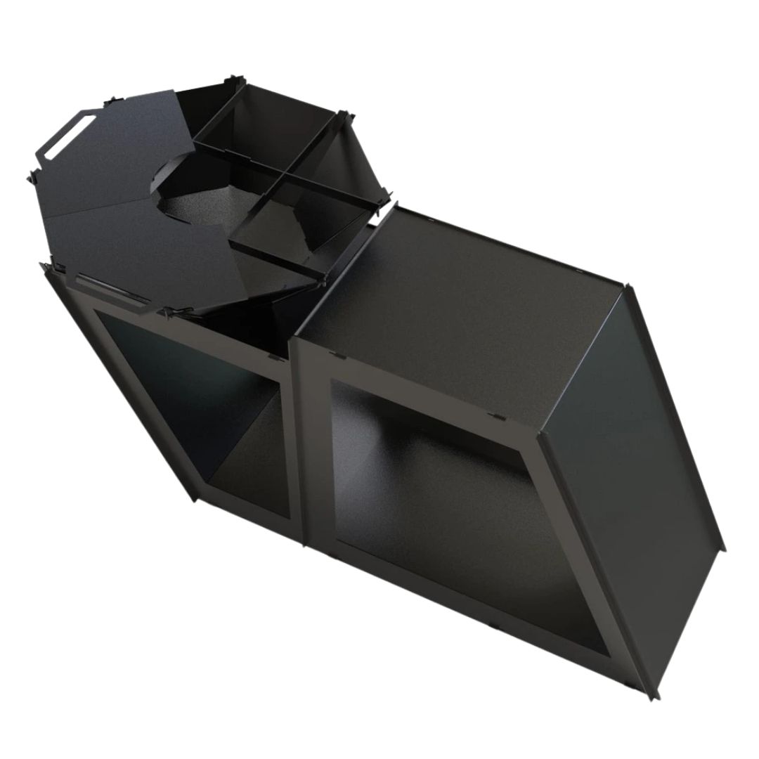 Мангал-гриль Carino Delux разборной с грилем 1980х960х1005 мм, металл 3 мм без покрытия