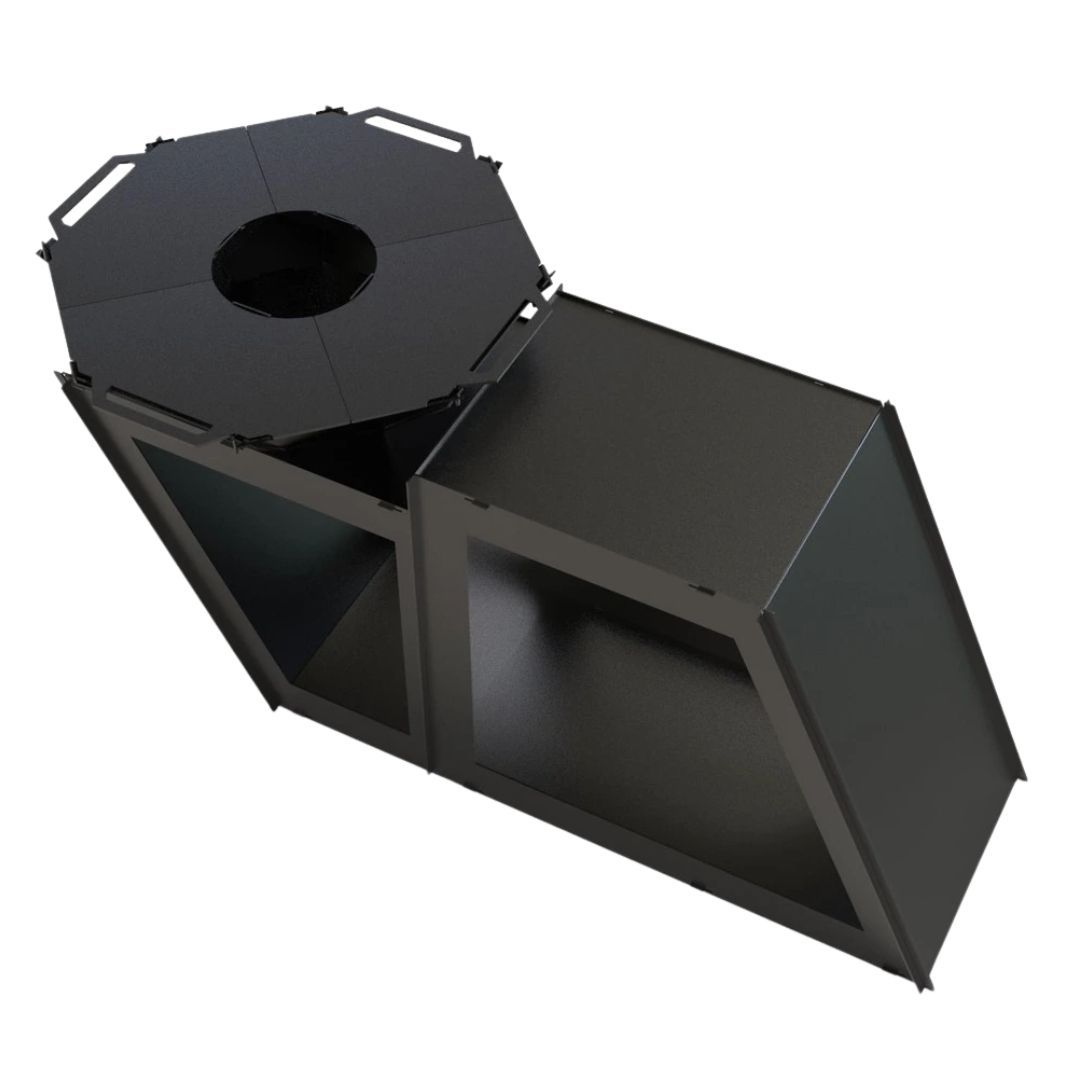 Мангал-гриль Carino Delux разборной с грилем 1980х960х1005 мм, металл 3 мм без покрытия