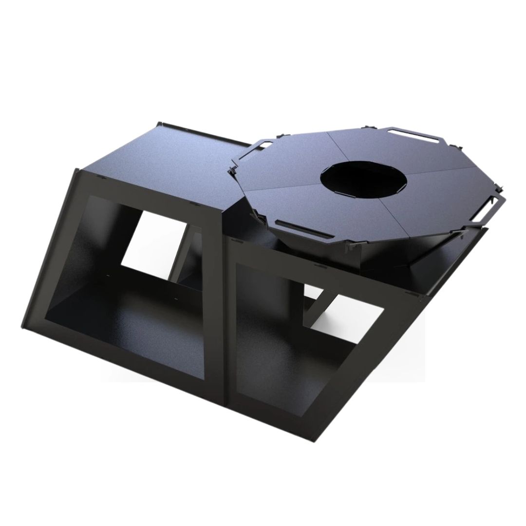 Мангал-гриль Carino Delux разборной с грилем 1980х960х1005 мм, металл 3 мм без покрытия